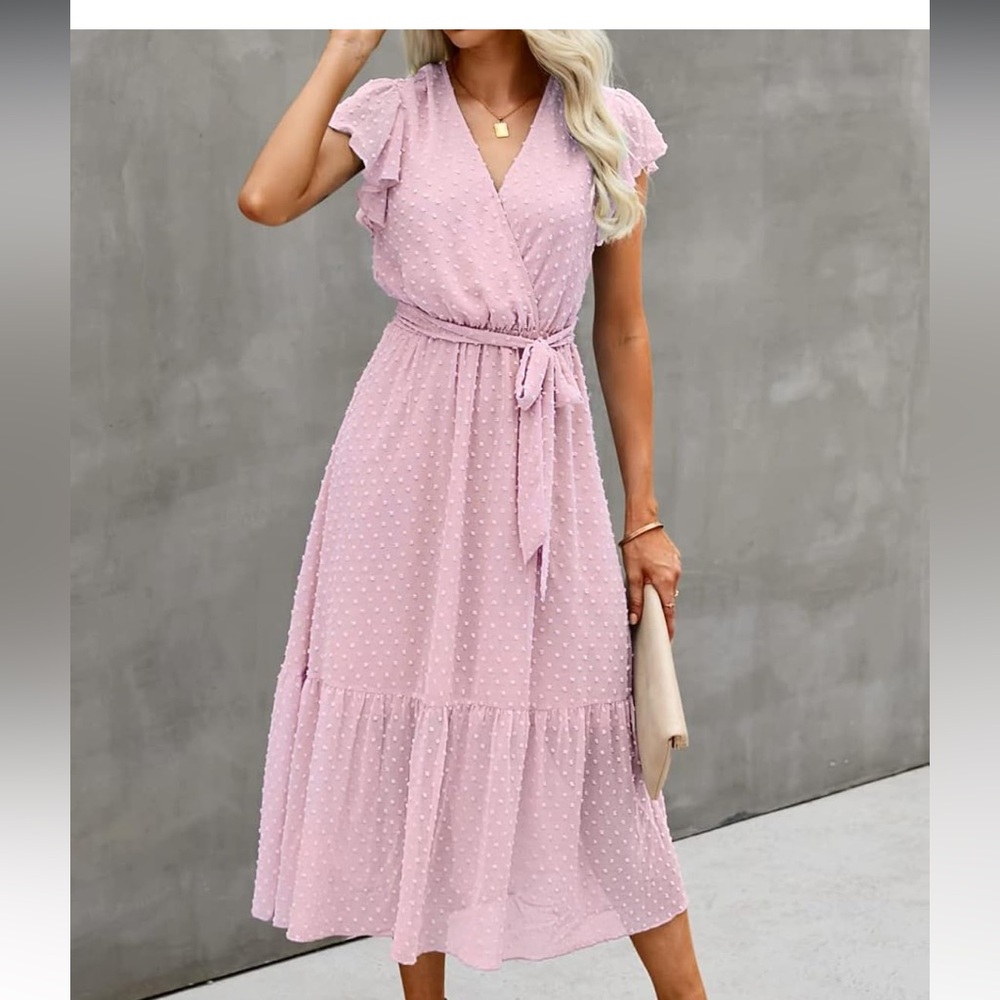 Pink Polka Dot Women's Dress